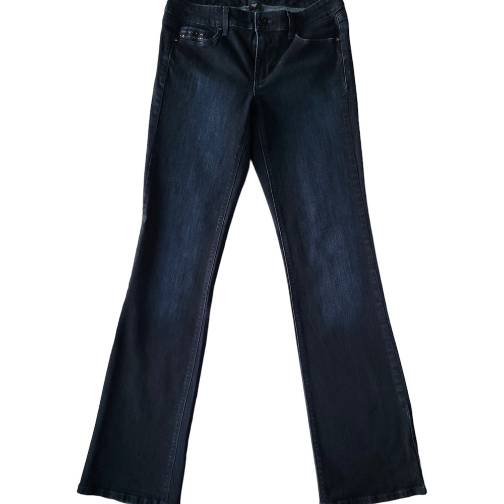 White House Black Market Blanc Boot Leg 4R Embellished Pockets Low Rise Jeans